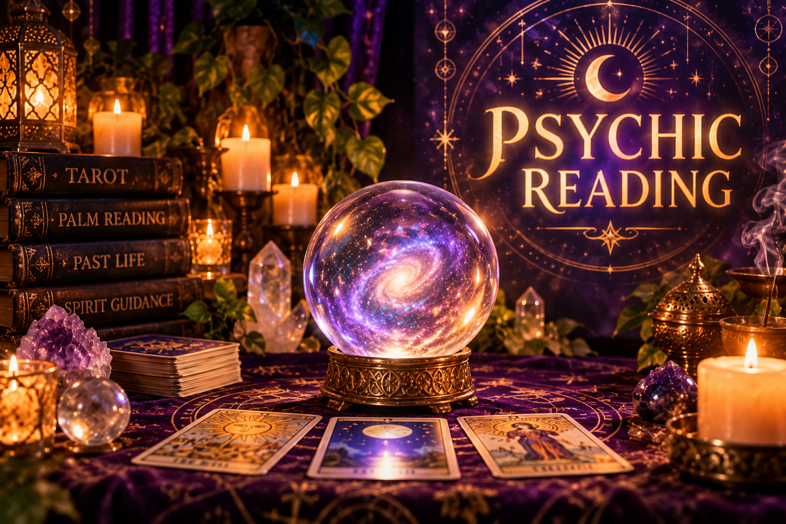 Psychic reading illustration